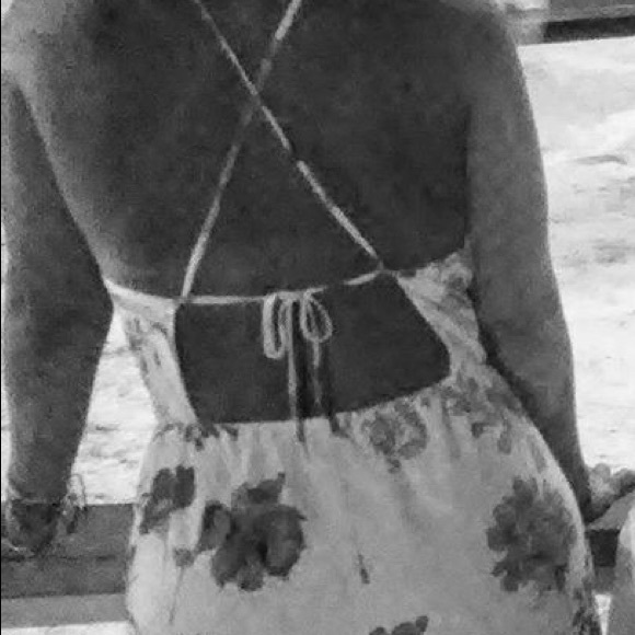 White tropical print maxi dress - Picture 8 of 9